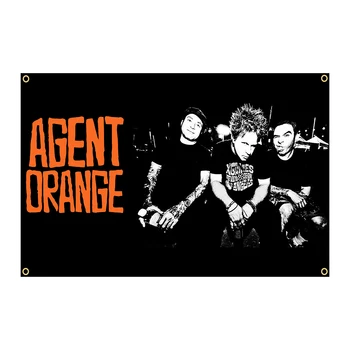 3Jflag 90x150cm Agent Orange Music Band Vlajka Ťažkých Kovov Pop Ainger Rock Dekorácie Interiéru Banner Gobelín
