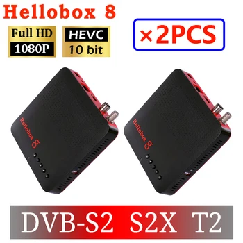 [2 KS] Hellobox 8 H. 265 HEVC TV Prijímač DVB T2, S2 S2X Hellobox8 Set-Top Box podporu RJ45 PowerVu Vstavaný WiFi