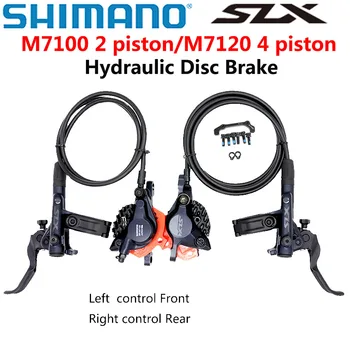Shimano SLX Brzdy M7100 2 Piestové M7120 4 Piestové Horský Bicykel Hydraulické Kotúčové Brzdy MTB, Vľavo a Vpravo