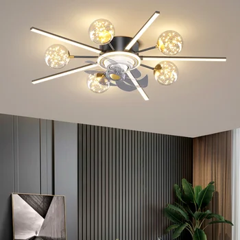 Prívesok Svetlá Nové 2023 Moderné Lustre pre obývacia izba, Stropný ventilátor Lampa jedáleň, diaľkové ovládanie vnútorné osvetlenie