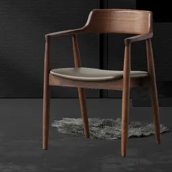 Kreatívne Minimalistický Drevené Stoličky Nordic Armnest Office Make-Up Dizajn Jedálne Stoličky Rozšírené Dospelých Mueblesa Domácnosti