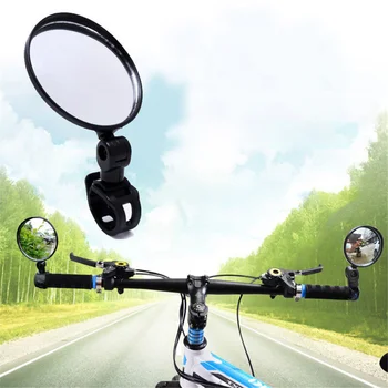 Spätné Zrkadlo na Bicykel Motocykel Riadidlá Montáž Otáčanie 360 Nastaviteľné Koleso Široký Uhol Upravené Vypuklé Zrkadlo Reflektor