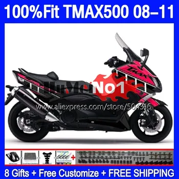 OEM T-MAX500 Pre YAMAHA MAX500 MAX 500 TMAX500 08 09 10 11 170MC.45 MAX-500 TMAX XP500 2008 2009 2010 2011 Kapotáže Lesklý červený