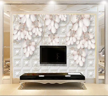 wellyu Vlastnú Tapetu papier peint Moderné estetické steny pevné troch-dimenzionální luxusné kvetinové steny papier peint behang
