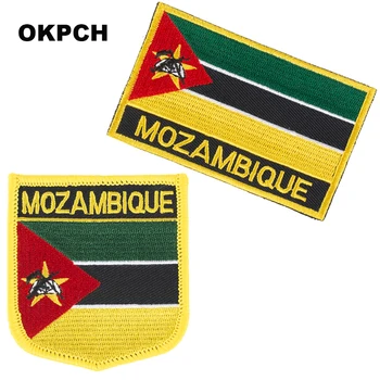 Mozambik Vlajka škvrny vyšívané vlajkou škvrny národnej vlajky škvrny, Škvrny na Oblečení DIY Dekorácie PT0133-2