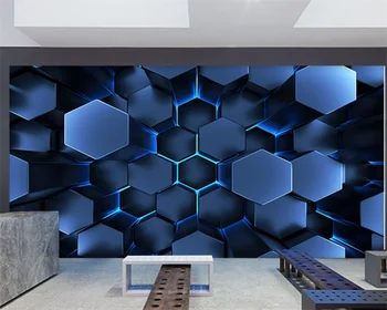 beibehang abstraktných de parede Vlastné trojrozmerné technológie zmysle geometrického telocvični pozadí KTV dekoratívne tapety