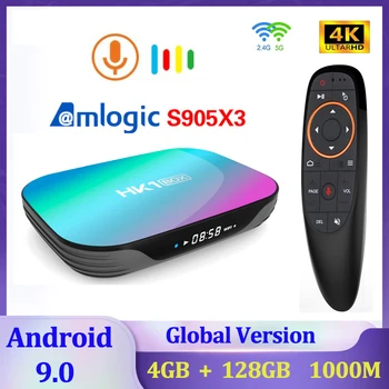 HK1 BOX Smart TV BOX Amlogic S905X3 Android 9.0 4 GB RAM, 64 GB ROM 128 GB 2.4 G&5G Wifi 4K 8K Media Player Set-Top Box PK X96 MAX