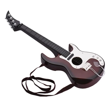 Muslady Deti Simulácia Basovú Gitaru, 4-String Mini Hudobný Nástroj Vzdelávacie Bass Gitara Hračka pre Dieťa Začiatočníkov 19 palcov
