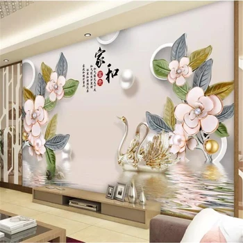 Beibehang abstraktných de parede Vlastnú tapetu Copyright obrázok 3d stereo šperky ruže doma a bohatý pozadí steny 3d tapety