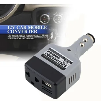 Horúce JEDNOSMERNÝ 12/24V do AC 220V pre USB 6V Auto Mobile Menič Adaptér Auto Auto Power Converter Použitej Nabíjačky