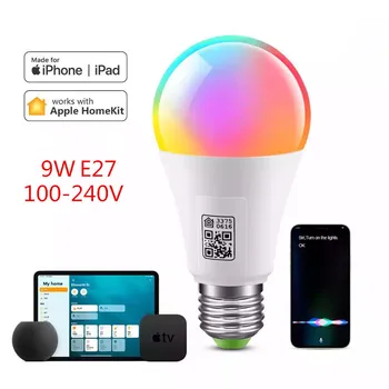 APLIKÁCIE Ovládanie WIFI Smart LED Žiarovky Apple Homekit E27 E14 GU10 LED Žiarovka 100-240V / DC12V Apple Siri Ovládanie Hlasom