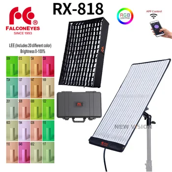 FalconEyes RX-818 100W RGB LED, Video, Fotografia Svetla Podpory APP Diaľkové Ovládanie Prenosné 8 Režimov Scén Continuou Osvetlenie Lampa