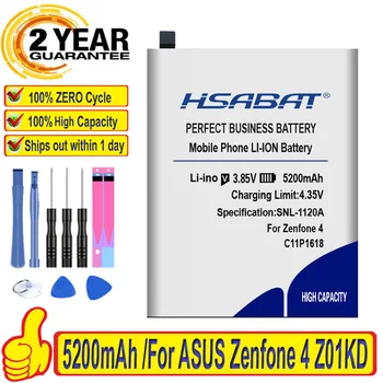 100% Originálne HSABAT 5200mAh C11P1618 Batéria Pre ASUS Zenfone 4 Z01KD ZE554KL ZenFone 5Q Lite ZC600KL X017DA Z01KDA Z01KS X017D
