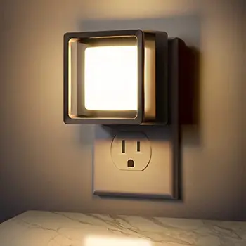 Nočné Svetlo, DORESshop LED Nočné Osvetlenie zapojiť Do Steny [2 Pack] s Súmraku do Úsvitu Senzor, Stmievateľné Nightlights,
