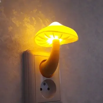 LED Nočné Svetlo Húb Nástenné Svietidlo EÚ Plug Ľahké Ovládanie Indukčných Úsporu Energií a Ochranu Životného prostredia Spálňa Lampa Domov Deco