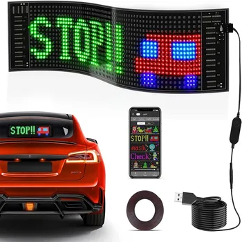 LED Matice Pixelov Panel Rolovanie Svetlé LED Značky Svetlá USB Bluetooth App Riadenie Obrazovky pre Taxi Zadné Okno Shop