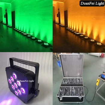 24pcs+ 3 Cestnej Prípade led batérie par 9x18w RGBWA UV Byt Par Bezdrôtový dmx led par môže