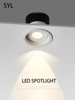 Bodové svetlo Zabudované LED Stropné svietidlo Úzkym Okrajom miestečko na Čítanie Nastaviteľný Uhol Biela Čierna Dole Svetlo Pre Obývacia Izba Domov