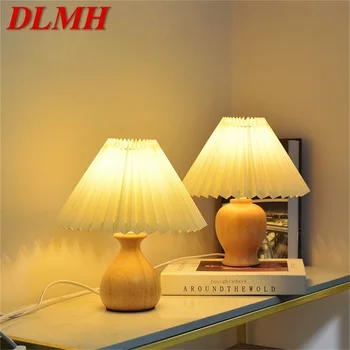 DLMH Nordic Tvorivé stolná Lampa Húb Svetlo Stôl Dreva LED Dekoratívne pre Domáce Spálňa Bar