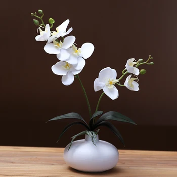 Moderné Keramické Vázy Simulácia Phalaenopsis Kvetinový Set Home Obývacie Plochy Ozdobné Dekorácie, Kaviareň, Obchod, Bar Ozdoby