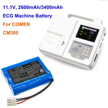  2600mAh/3400mAh EKG Stroj Batérie 022-000113-00 pre COMEN CM300