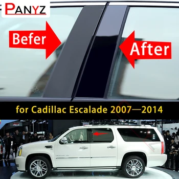Lesklý Čierny Pilier Príspevky Okno Kryt Trim Nálepky Príslušenstvo pre Cadillac Escalade 2007 2008 2009 2010 2011 2012 2013 2014