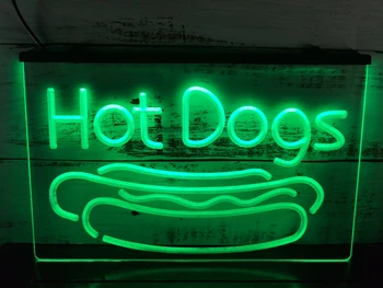 Hot Dog Psov Cafe Lounge Lákať Led, Neónové Svetlo, Prihláste Sa-I519