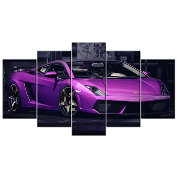 Modulárny Obrázky Wall Art HD Vytlačí 5 Kusov Aventador Supercar Plátno na Maľovanie Domov Posteli Dekor Plagát