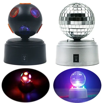 Mini Stage Svetlá Magic Ball Svetlá Strana Tance Farebné Rotujúce LED Svetlá Batérie Powered Rodiny Atmospher Zhromažďovanie Svetlo