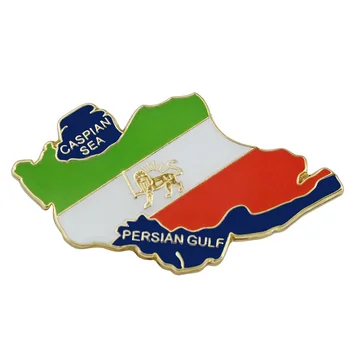 Kaspické More Irán Perzskom Zálive Vlajka Klopě Pin+Železo Tee Batoh Kovové Odznak Na T-Shirt Darčeky, Dekorácie Kabát(10 Ks/Lot)