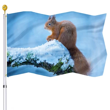 Cedar Potkan Zimné Vlajka 90x150cm jednostranný pre Vnútorné a Vonkajšie Záhrady a Zavolať Starostlivosť o Zvieratá