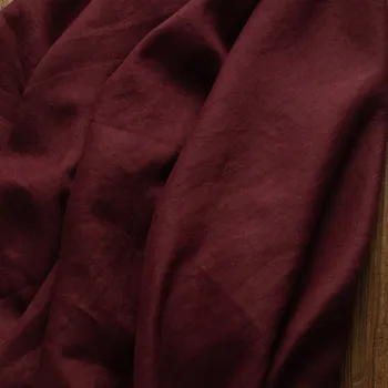 Kvalitný ľan tkaniny Rose Hnedé tissu Top triedy šaty, šaty, nohavice, tričko, kabát šitie