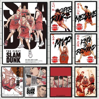 2022 Obrázok Prvý Slam Dunk Plagát Japonsko Klasické Anime Úlohu Plátno Na Maľovanie Športy, Basketbal Wall Art Obrázky Domova