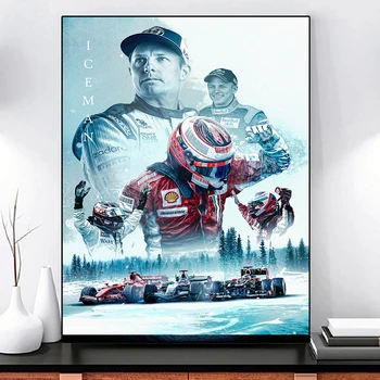 Formula 1 Plagát Racer F1 Maľby Nástenné Art Obraz Plagáty a Vytlačí Obývacia Izba Domáce Dekorácie Cuadros Pretekárske Auto Tlač