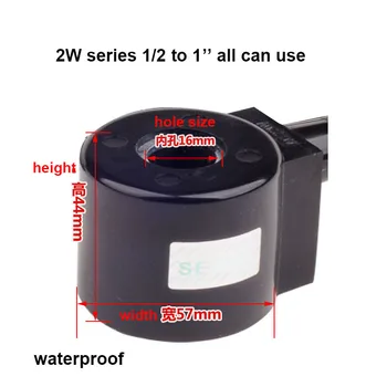 1/2 nepremokavé elektromagnetický ventil vody ventil cievka 3/4 1 palec prameň vody ventil vodotesná cievka otvoru 16 MM