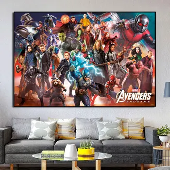 Avengers Koncovka Film Superhrdina Vytlačiť Obrázok Plátno Umelecké Maľovanie Plagátov Pre Obývacia Izba Home Office Stenu, Dekorácie, Darčeky
