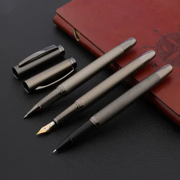 klasické kaligrafie plniace pero vlna zbraň šedá kancelárske kovové darček Písacie potreby Študentov Kancelárske školské potreby