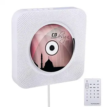 Bluetooth CD Prehrávač Stenu Pripojiteľný Domáce Audio Boombox S Diaľkovým ovládaním HiFi Reproduktory Full Band FM Rádio, USB, MP3 Prehrávač Hudby