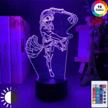Anime 3D Lampa pre Spálne Dekorácie Svetla Deti Darček LED Nočné Svetlo Na Farebné Vianočné Dekorácie LED Nočné Svetlo USB