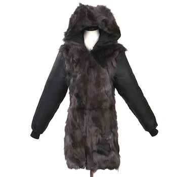 2022 ženy, skutočné fox kožušiny vesta dlhá vetrovka kabát fox kožušiny vnútornou vložkou nová zimná bunda
