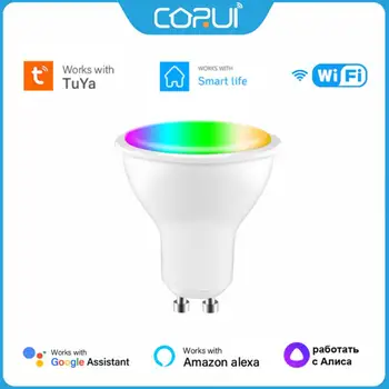 CORUI Tuya WIFI Smart GU10 Žiarovky Pozornosti 4W RGB+SCS Stmievateľné LED Žiarovky Práca S inteligentnou Život Alexa Domovská stránka Google Alice