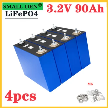 Pack 4 zbrusu nové 3.2 V 90Ah lifepo4 batérie BUNKY 12V 24V pre EV RV batériu diy solar, EÚ, USA, duty-free