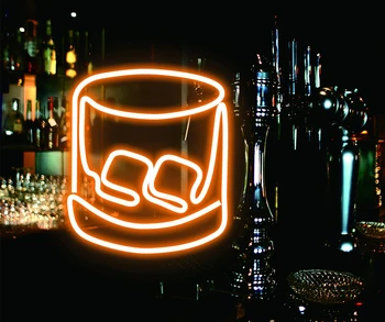 Whisky Neónový nápis USB Powered pre Izba Dekor, LED, Neónové Svetlo Stmievateľné Nočné Svetlo pre Bar Muž Jaskyňa Wall Art