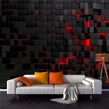 Vlastné 3d minimalistický luxusné zlaté geometrické línie tvorivé geometrické nástenná maľba, spálne, obývacia izba gauč televízie pozadí wallpap