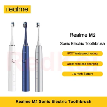 Realme M2 Sonická Elektrická zubná Kefka 750mAh Batérie 3,5 mm Štetec Hlavu IPX7 Rýchle Bezdrôtové Nabíjanie 4 režimami Čistenia