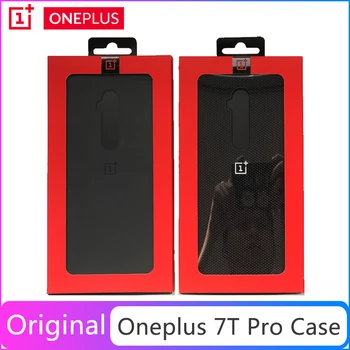 Pôvodné Úradný Oneplus 7T Pro Prípade Oneplus Ochranný Kryt z Nylonu nárazníka Pieskovec Black Prípade oneplus 7T Pro