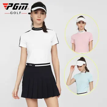 Ženy Krátke Rukávy Golf T-Shirt Dámy Rýchle Suché Leto Golfové Topy Dievčatá Priedušná Chladenie Športové Jersey Patchwork Športové Oblečenie