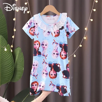 Disney Zamrznutý Sneh Elsa Princezná Šaty Dieťa Cute Pyžamo Letné Oblečenie