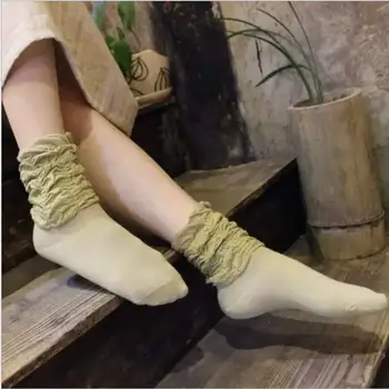 1 Pár Žien Lesk Ponožky Bavlna Harajuku Zábavné Ponožky Lesk Násobne Špičkovým Dizajnom Voľné Ponožky Pure Color Fashion