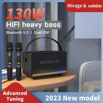 XDOBO Xiduobao Mirage130W Ultra Power Vonkajšie Bluetooth Reproduktor Square Dance Retro Bluetooth 5.3 Ksong Audio Nástroj Reproduktor